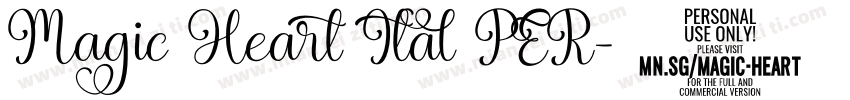 Magic Heart Ital PER字体转换